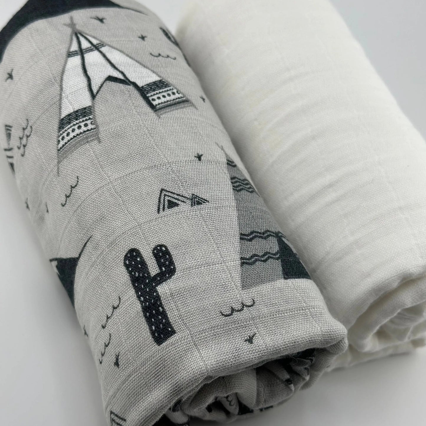 Pack 2 Muselinas Patagonia + White 70% Bamboo +30 % Algodón Nenina & Co