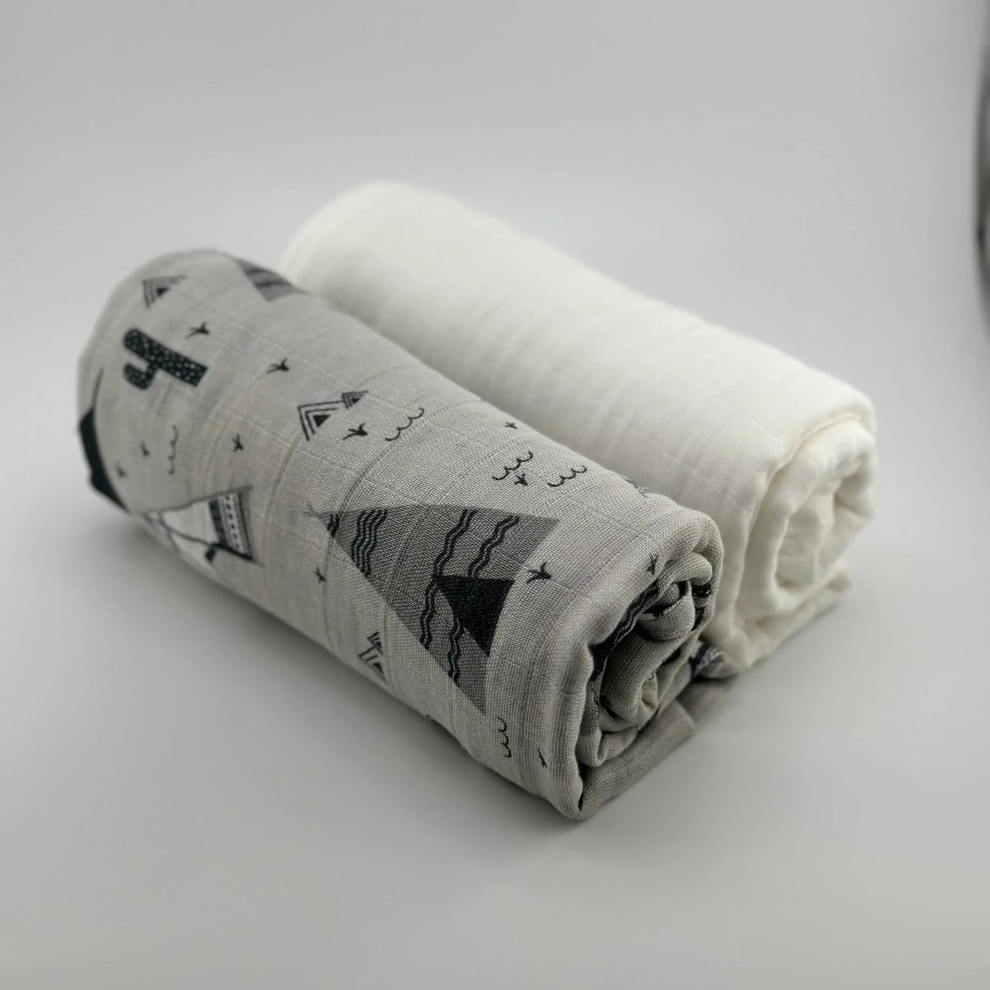 Pack 2 Muselinas Patagonia + White 70% Bamboo +30 % Algodón Nenina & Co