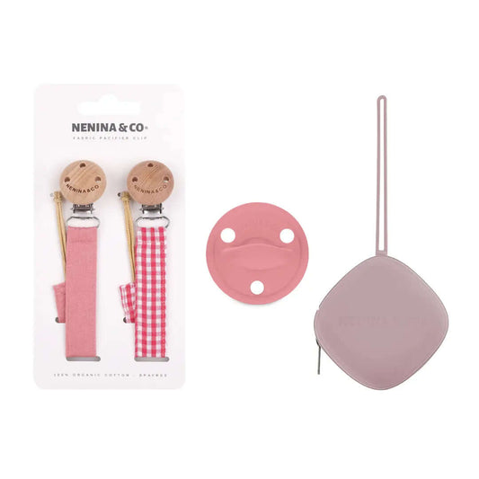 Pack 2 chupeteros + 1 chupete CLÁSICO + 1 Guardachupete Nenina & Co