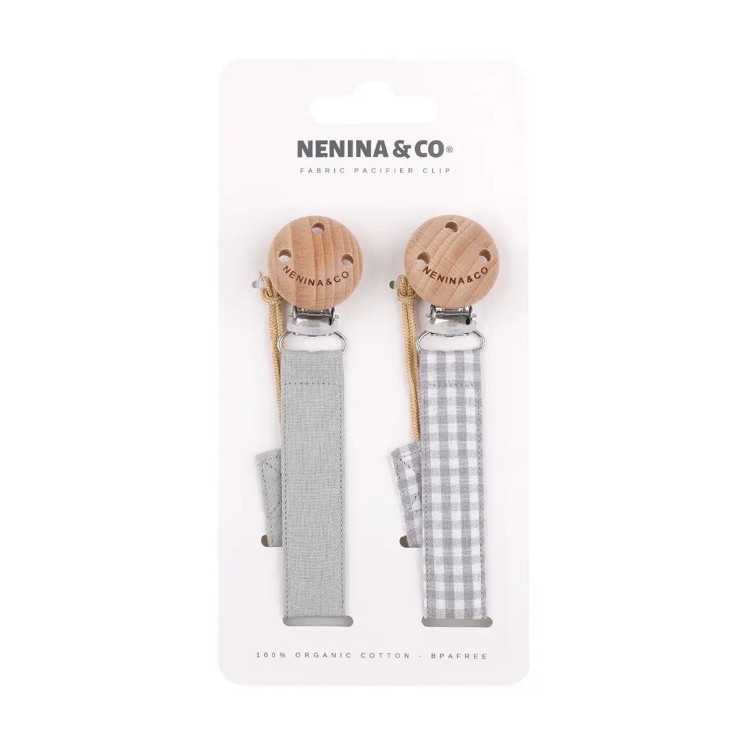 Pack 2 chupetes + Pack 2 chupeteros Azul y Celeste  DIAMOND By Nenina & Co