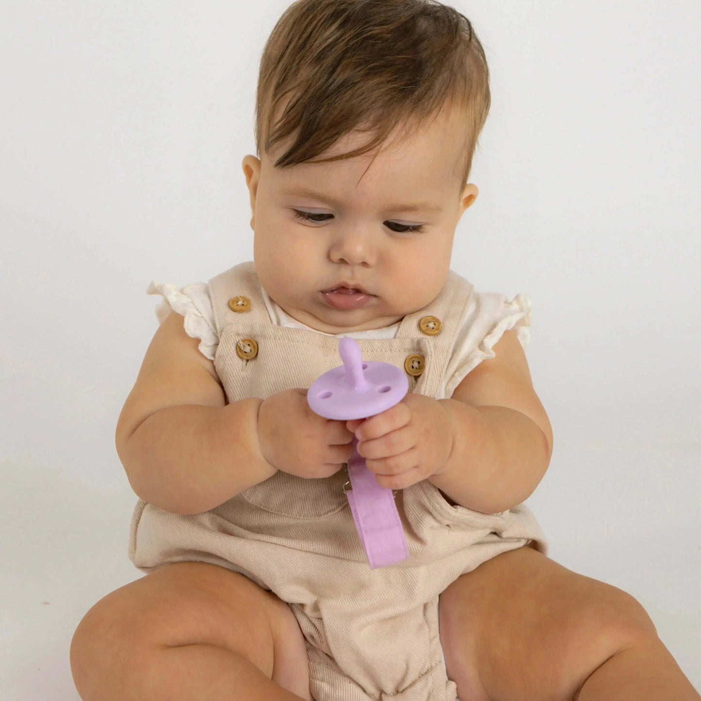 Chupete DIAMOND By Nenina & Co Rosa pálido y Lila | Silicona Orgánica para Bebé +12 Meses