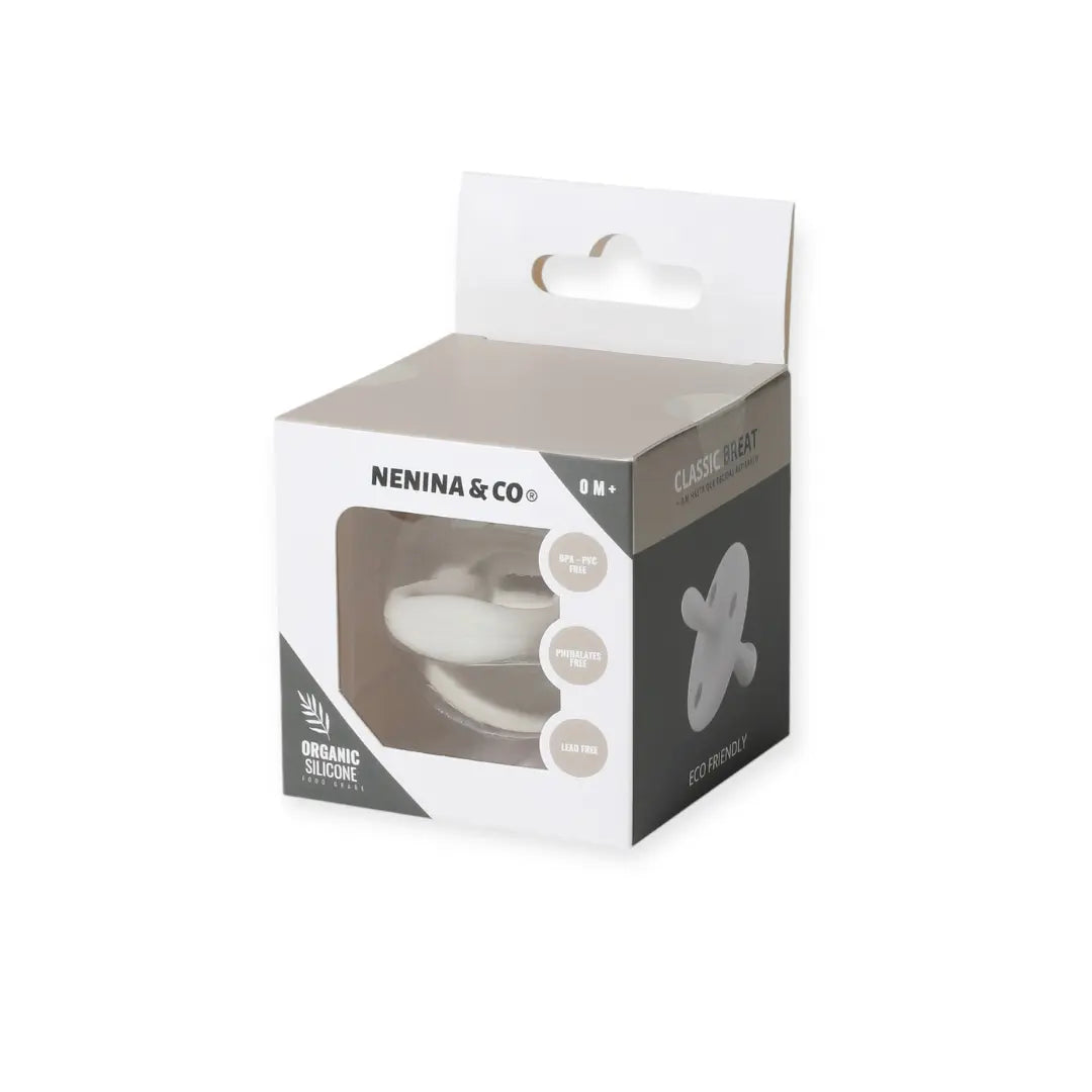 Kit de Biberón y Chupete Clásico con Chupeteros de Algodón para Bebé Recién Nacido | Nenina & Co