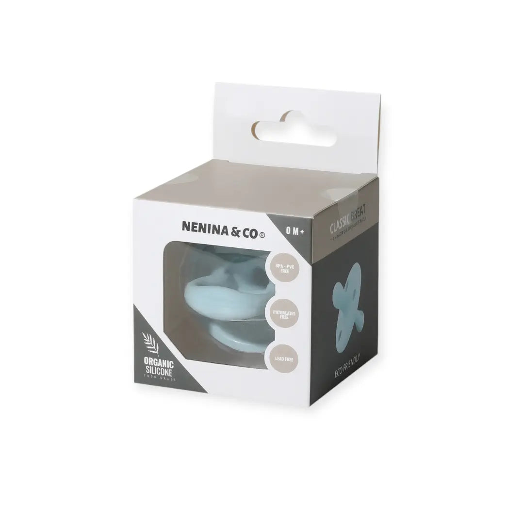 Kit de Biberón y Chupete Clásico con Chupeteros de Algodón para Bebé Recién Nacido | Nenina & Co