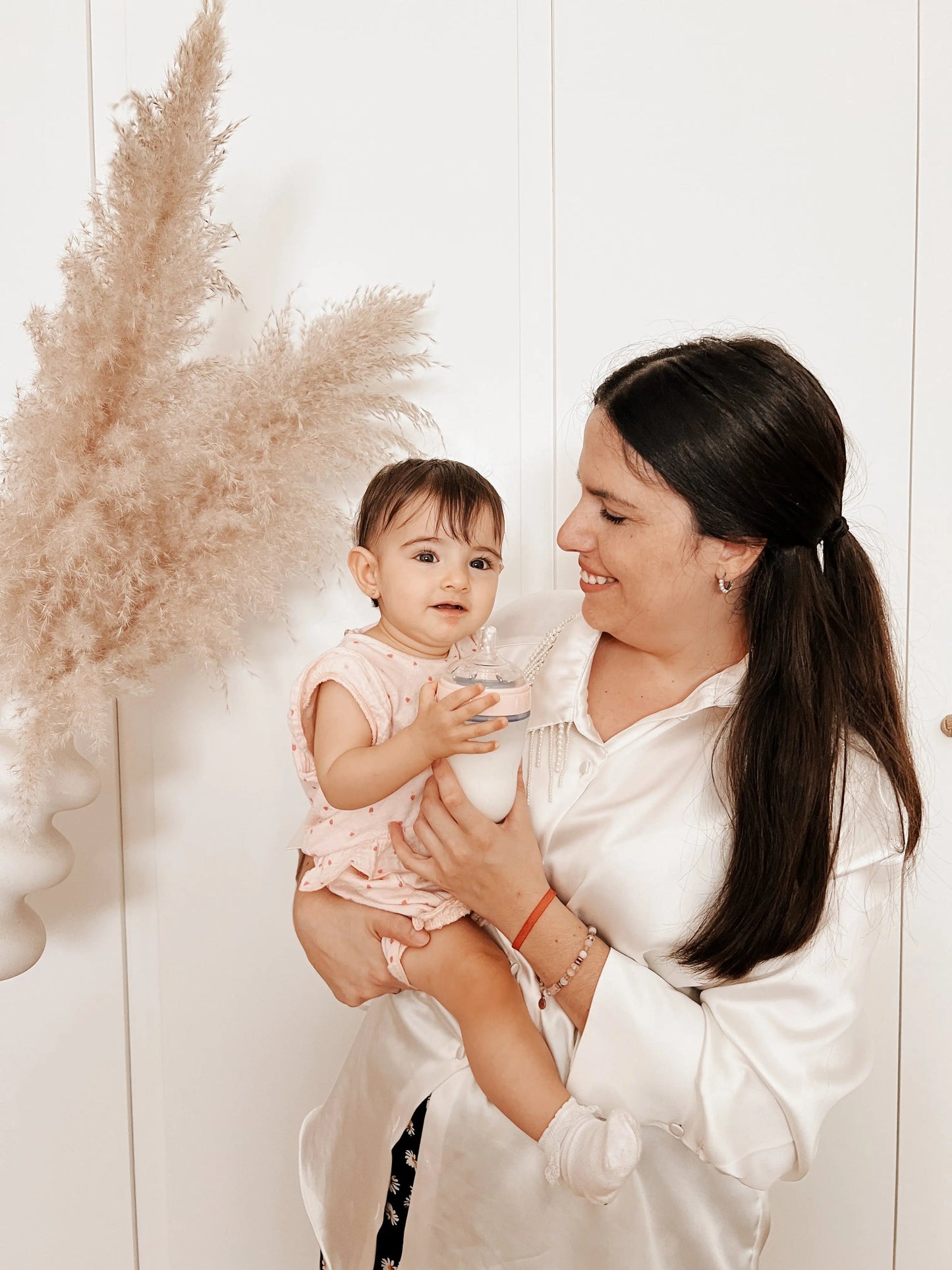 Kit de Biberón y Chupete Clásico con Chupeteros de Algodón para Bebé Recién Nacido | Nenina & Co