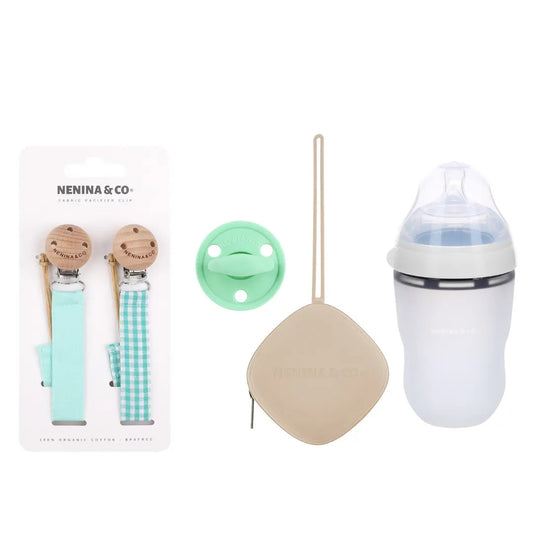 Pack Biberon + Guardachupete + 1 Chupete DIAMOND + 2 Chupeteros Nenina & Co