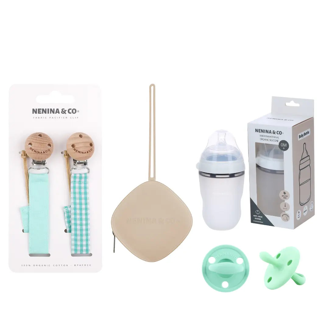 Pack Biberon + Guardachupete + 1 Chupete DIAMOND + 2 Chupeteros Nenina & Co