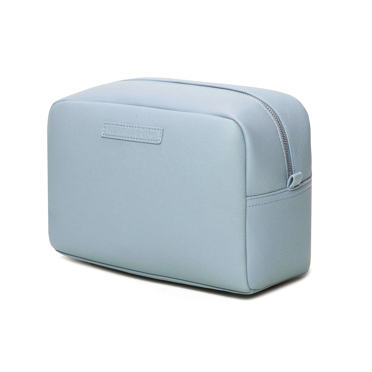 Pack Nacimiento Bebé: Portadocumentos + Neceser de Eco Piel MIREM Dusty Blue | Nenina & Co