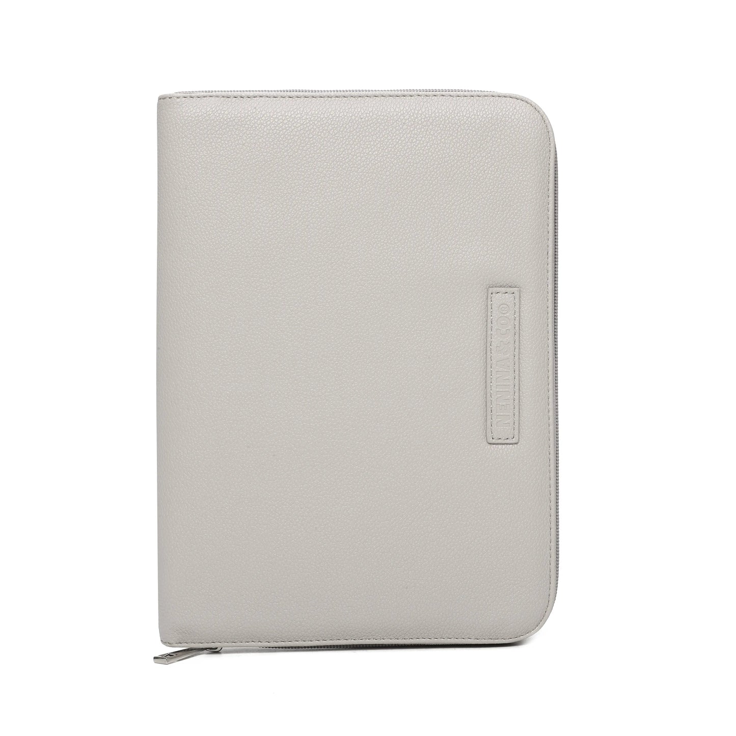 Pack Nacimiento Bebé: Portadocumentos + Neceser de Eco Piel MIREM Gris | Nenina & Co