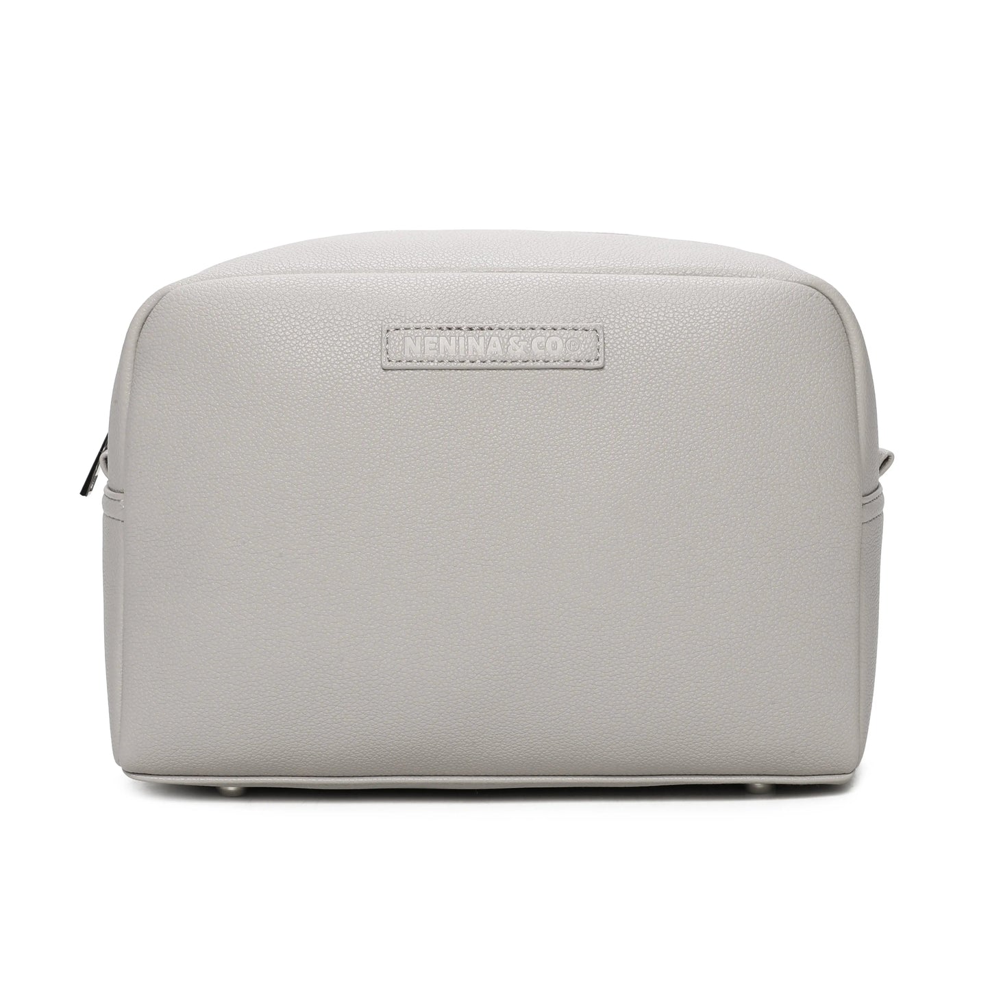 Pack Nacimiento Bebé: Portadocumentos + Neceser de Eco Piel MIREM Gris | Nenina & Co