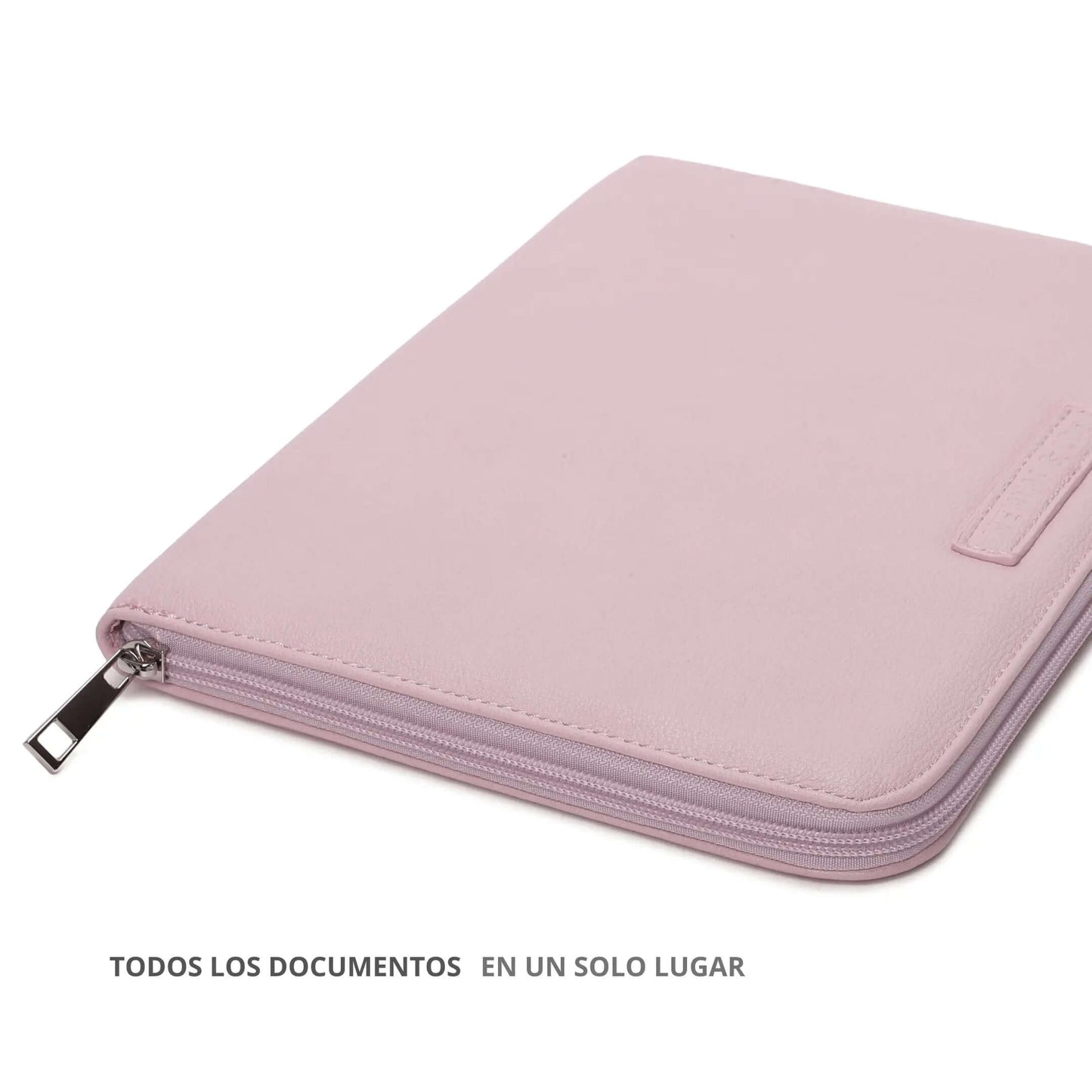 Pack Nacimiento Bebé: Portadocumentos + Neceser de Eco Piel MIREM Rosa pálido | Nenina & Co