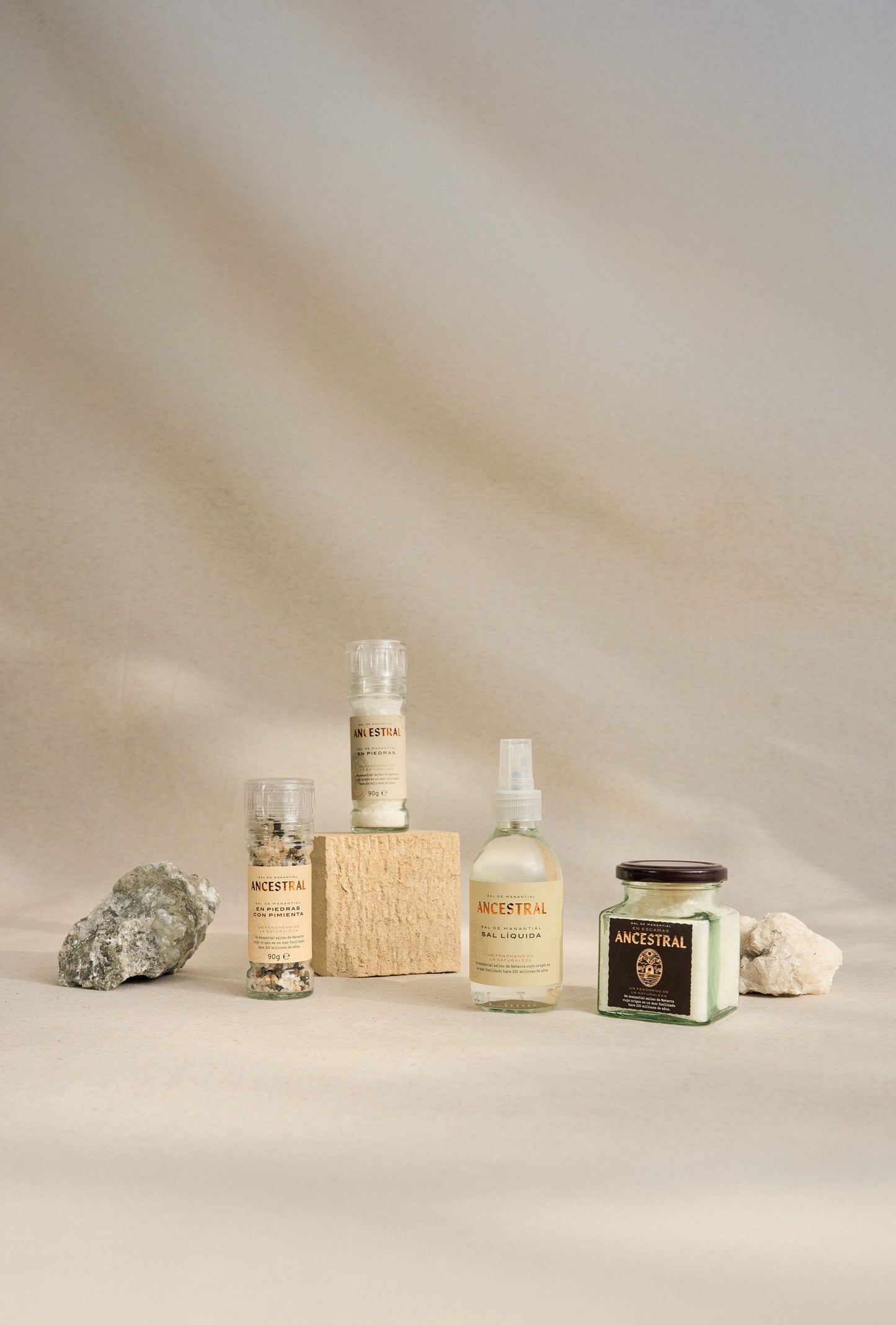 Pack Sales Gourmet de Manantial - Escamas, Flor de Sal y Fina Natural