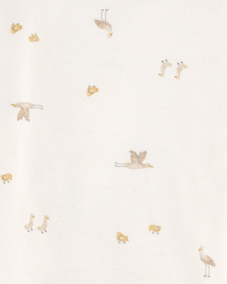 Pack cuatro bodies algodón manga larga diseño aves