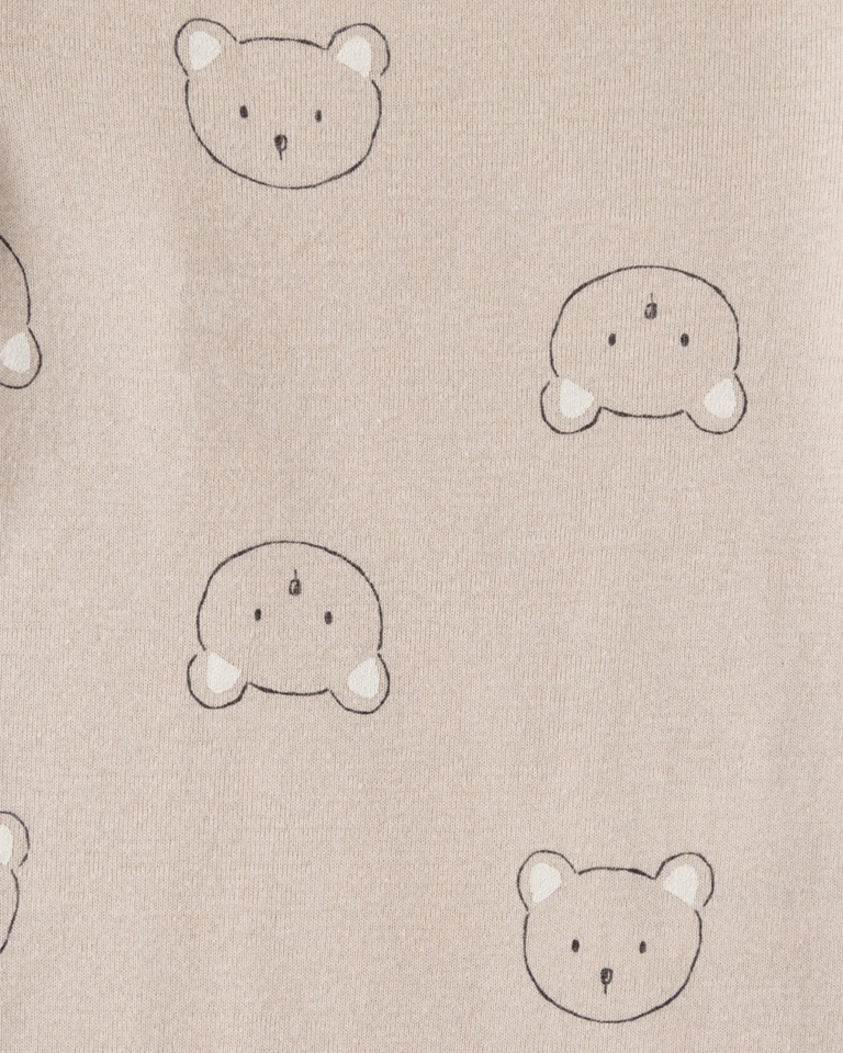 Pack cuatro piezas body manga larga con diseño de oso