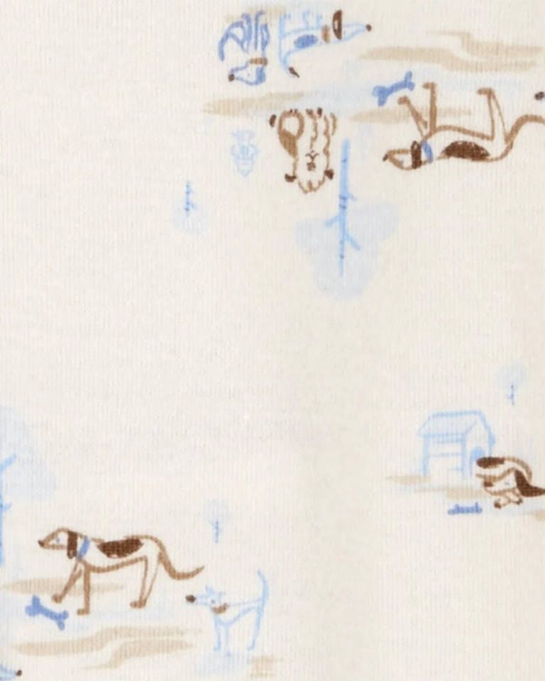 Pack cuatro bodies de algodón, manga larga, diseño perros