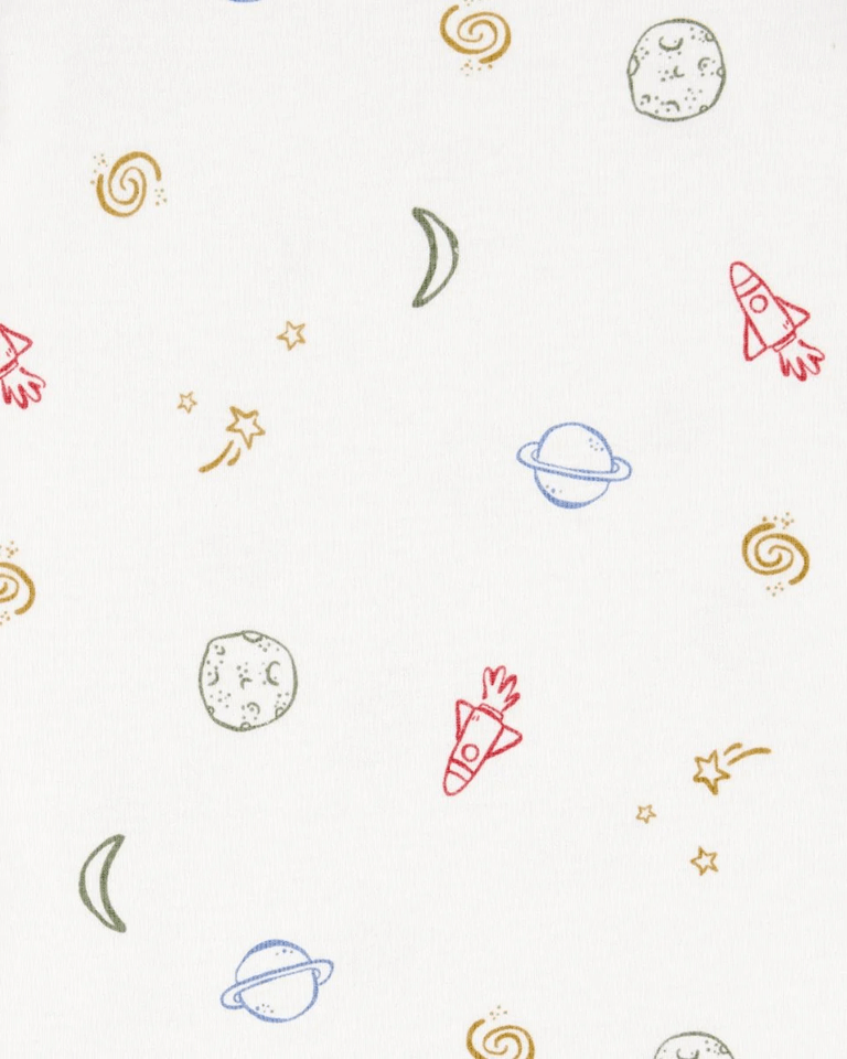 Pack seis bodies largos algodón diseño espacio