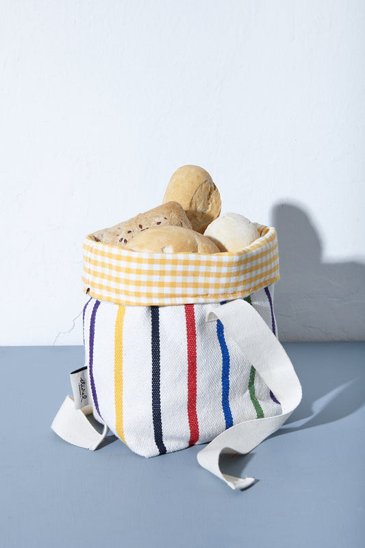 Panera pequeña tejido canario mix color