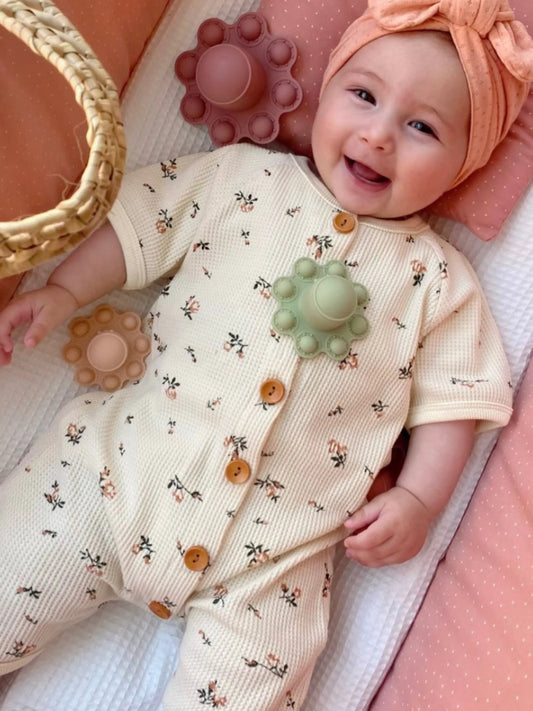 Pelele Boho Flower Natural Nenina & Co no