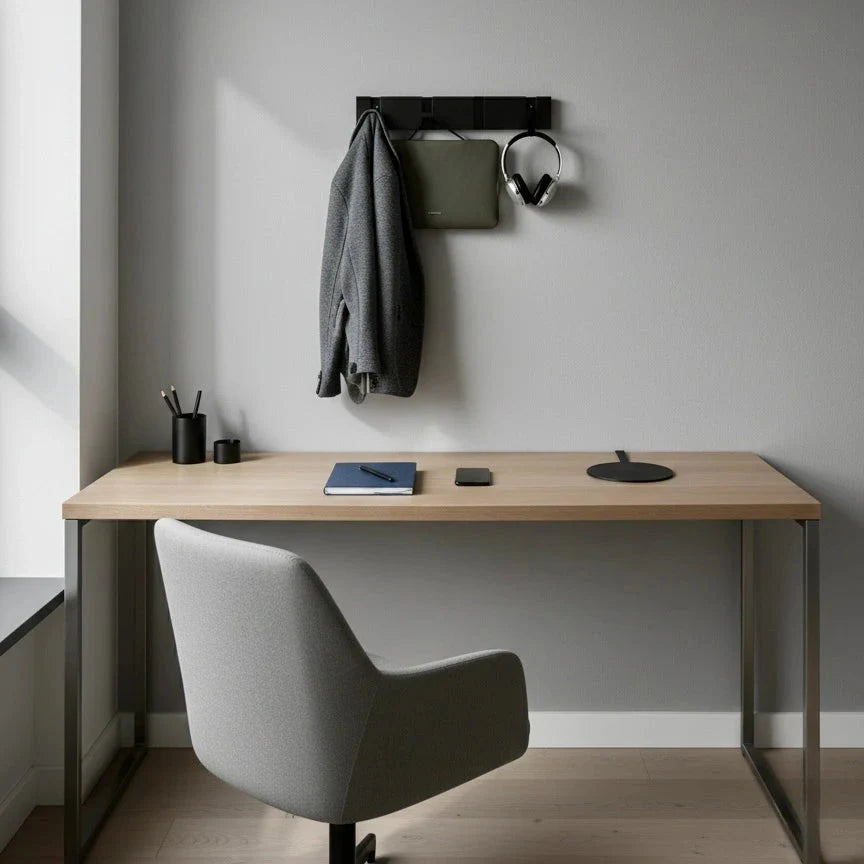 Perchero de pared moderno Palermo - Perchero metal negro