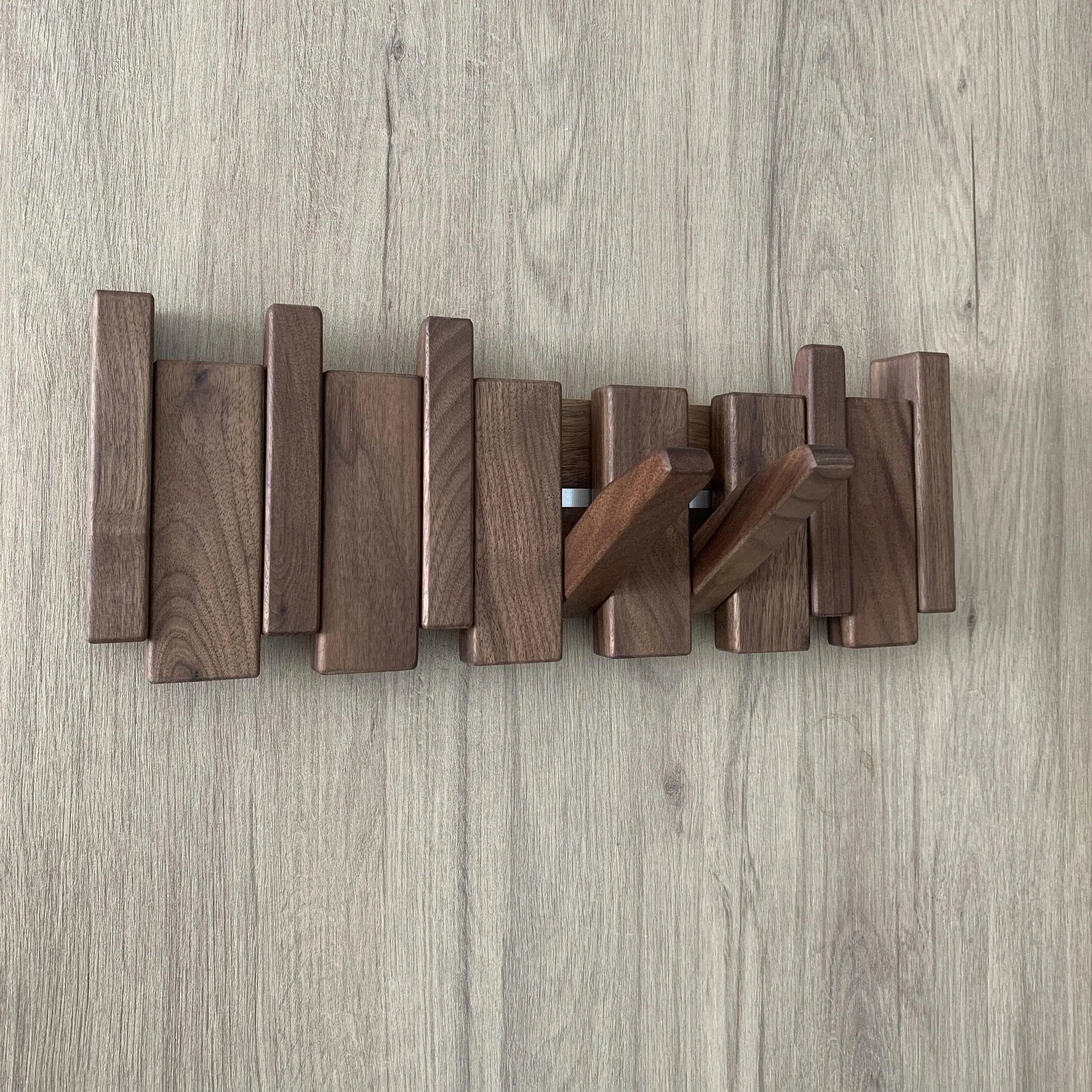 Perchero de pared en madera - Colgadores plegables