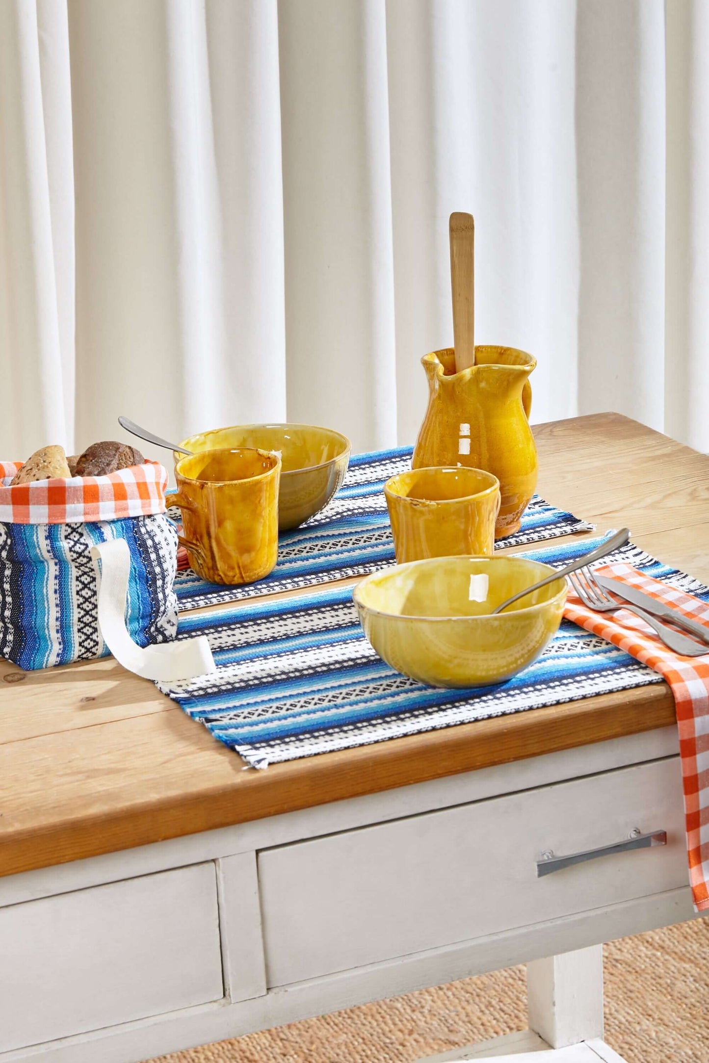 Mantel individual alpujarra tonos azules (pack de 2)