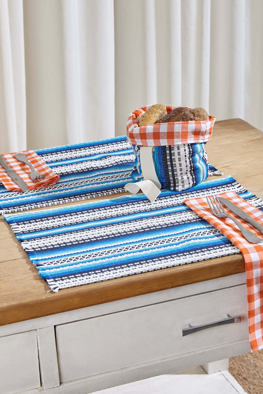 Mantel individual alpujarra tonos azules (pack de 2)