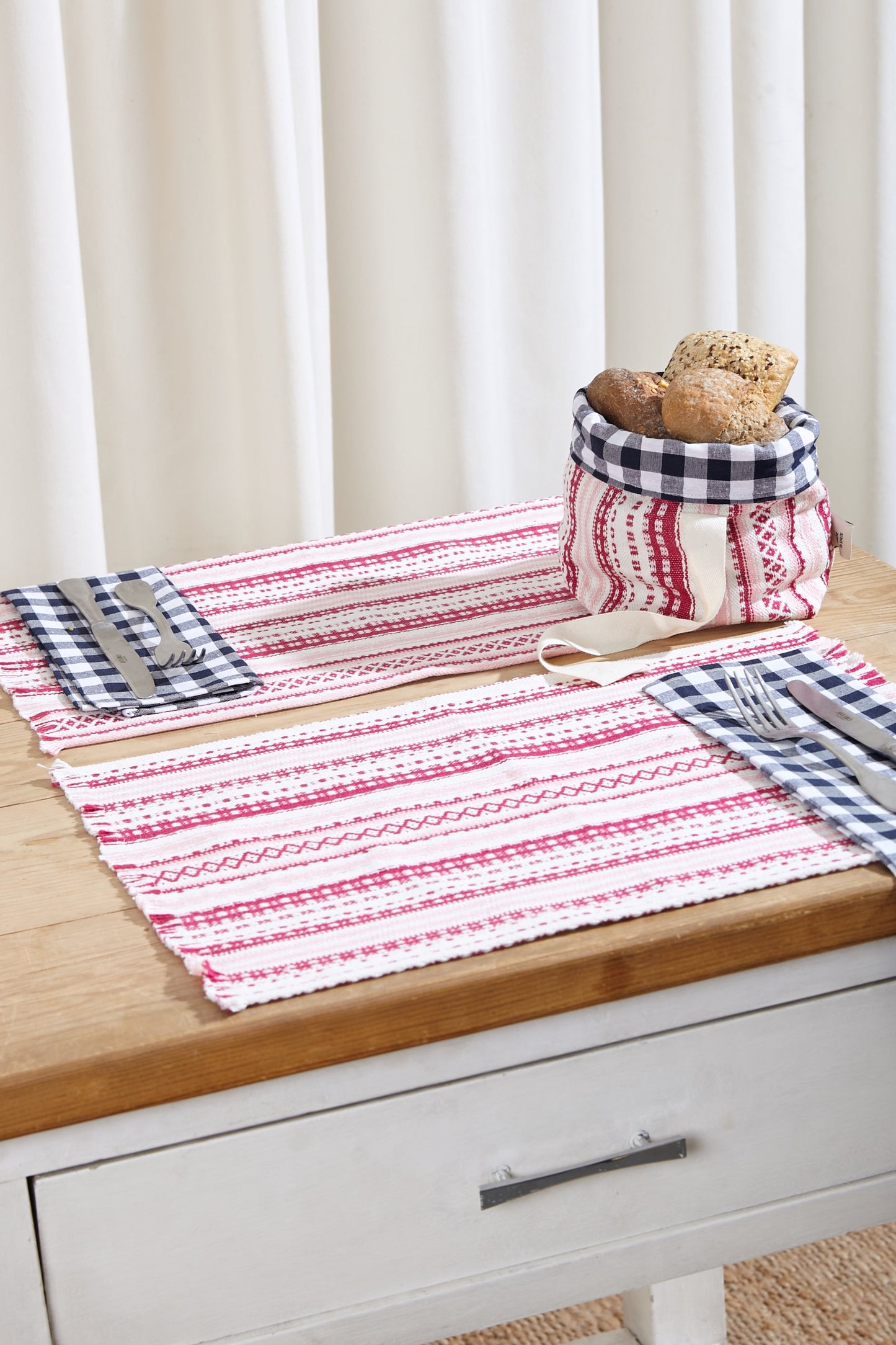 Mantel individual alpujarra tonos rosas (pack de 2)