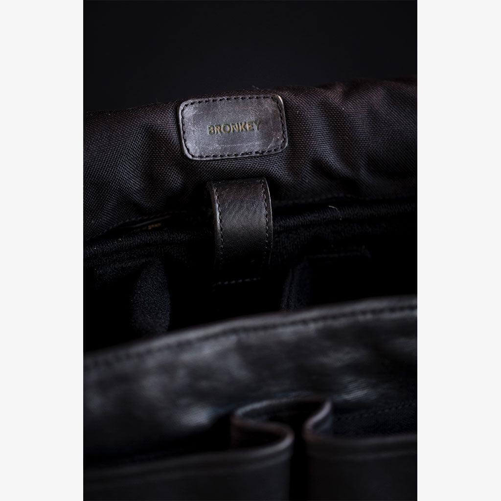 Black Waxed Canvas Camera Bag premium waxed canvas material