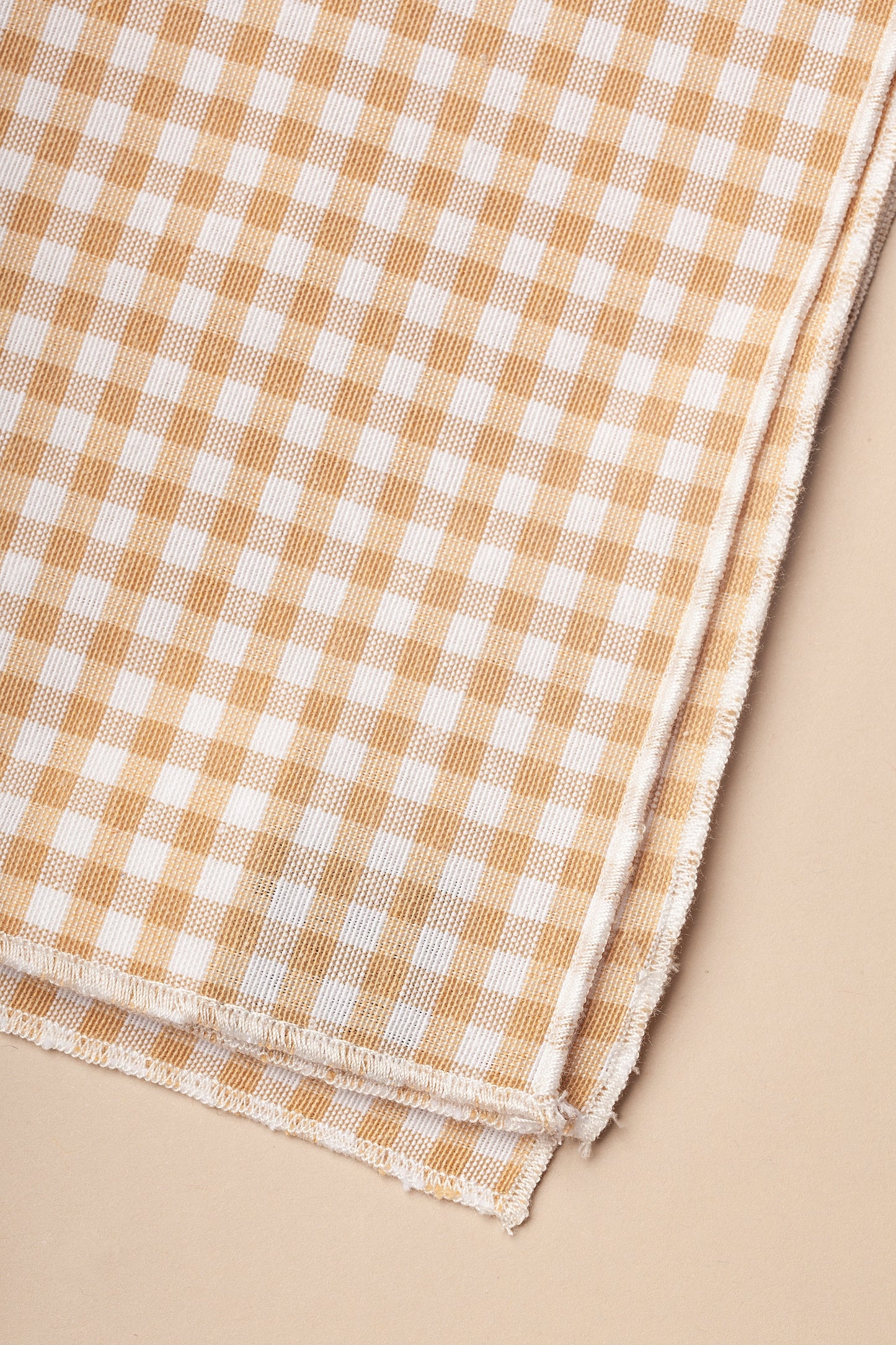 Servilleta vichy beige cuadro pequeño (pack de 2)