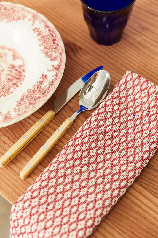 Servilleta ojo de perdiz granate (pack de 2)