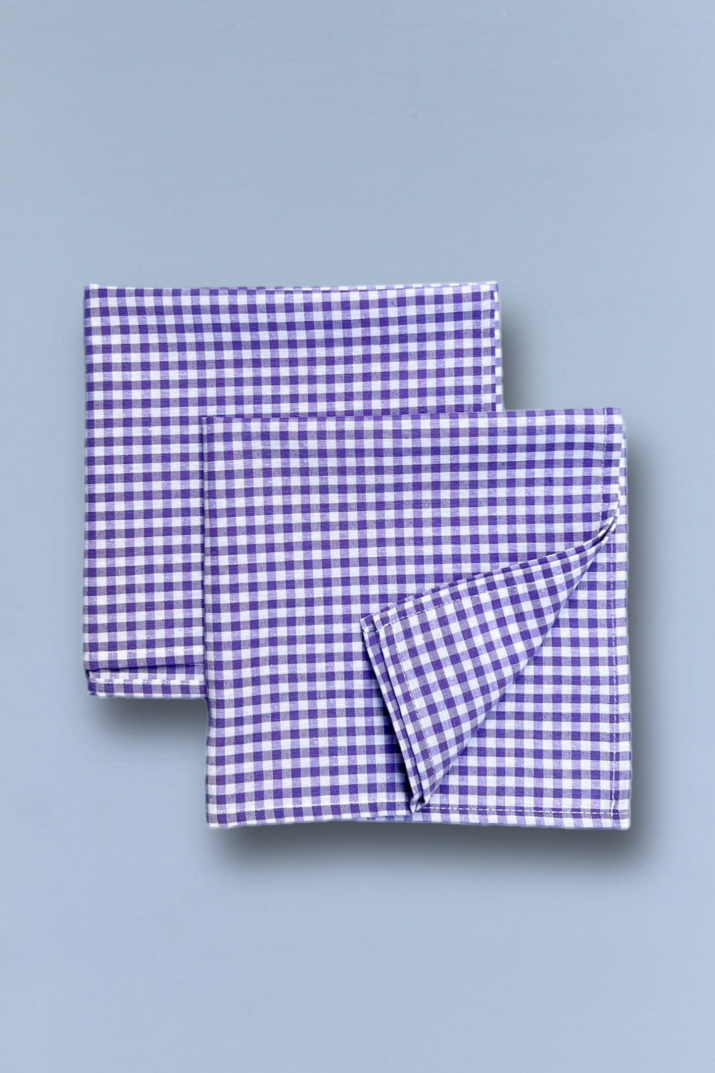 Servilleta vichy malva cuadro pequeño (pack de 2)