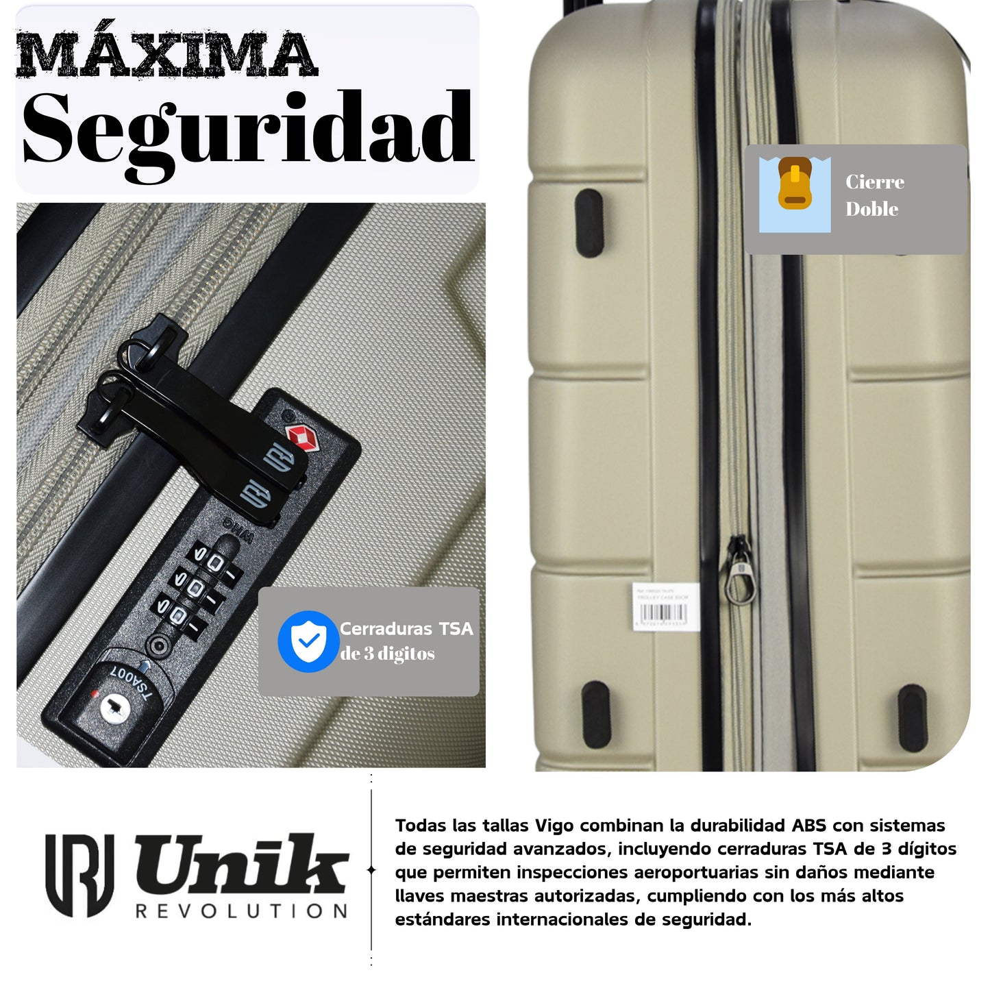 MALETA GRANDE VIGO EXTENSIBLE TSA ECO 77CM