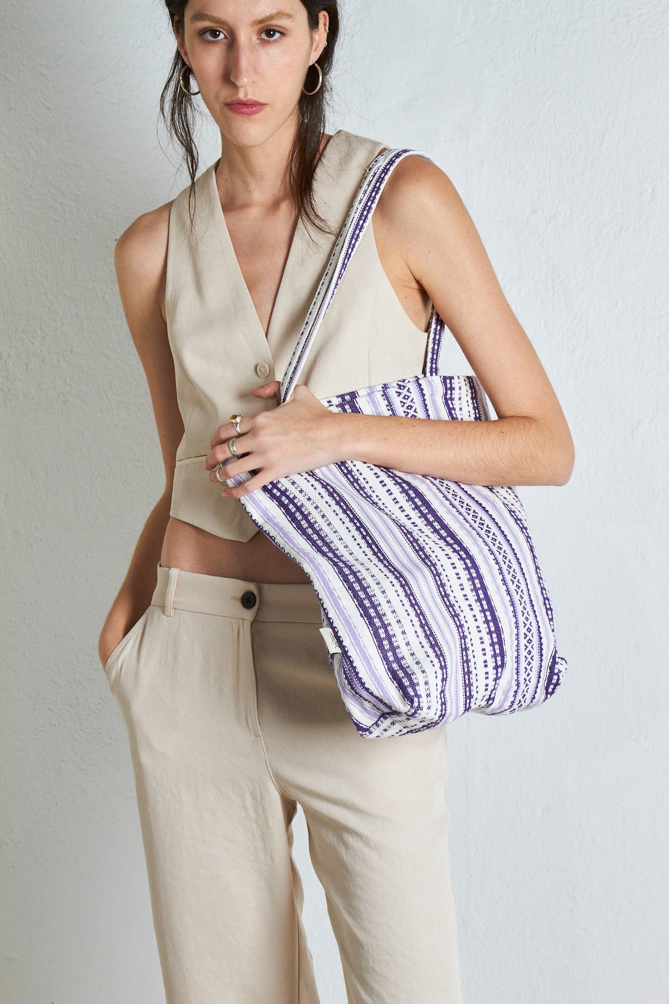 Tote Bag Alpujarra tonos malva