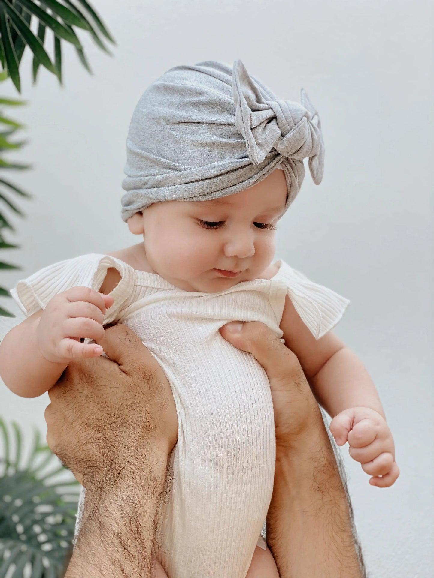 Turbante Con lazo Nenina & Co Gris