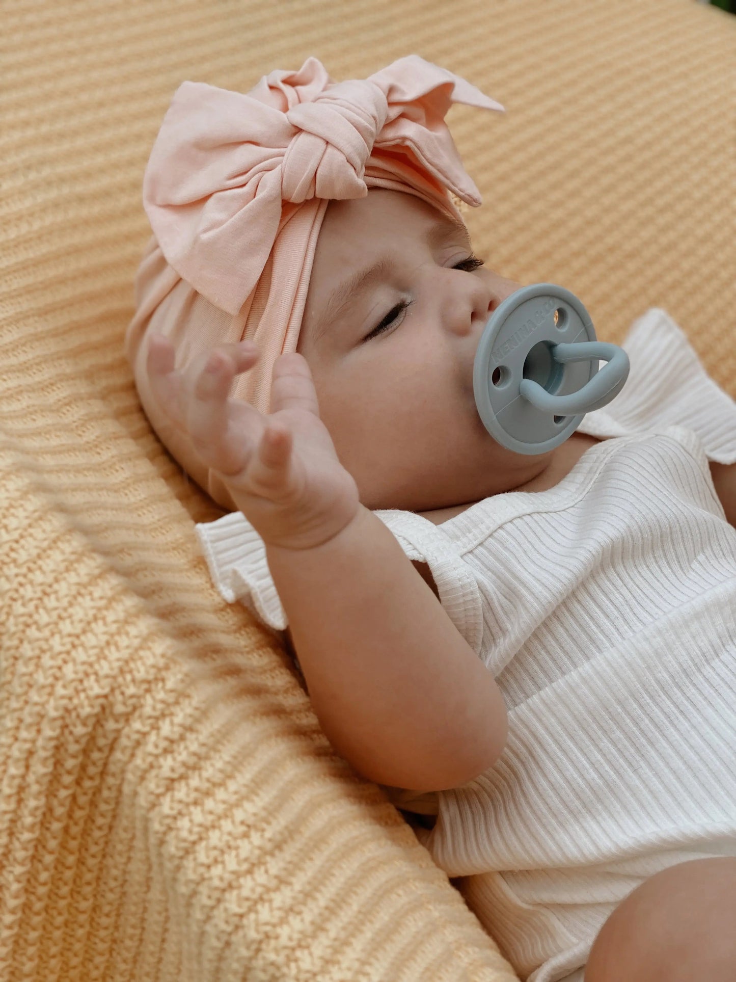 Turbante con Lazo Nenina & Co Rosa Claro