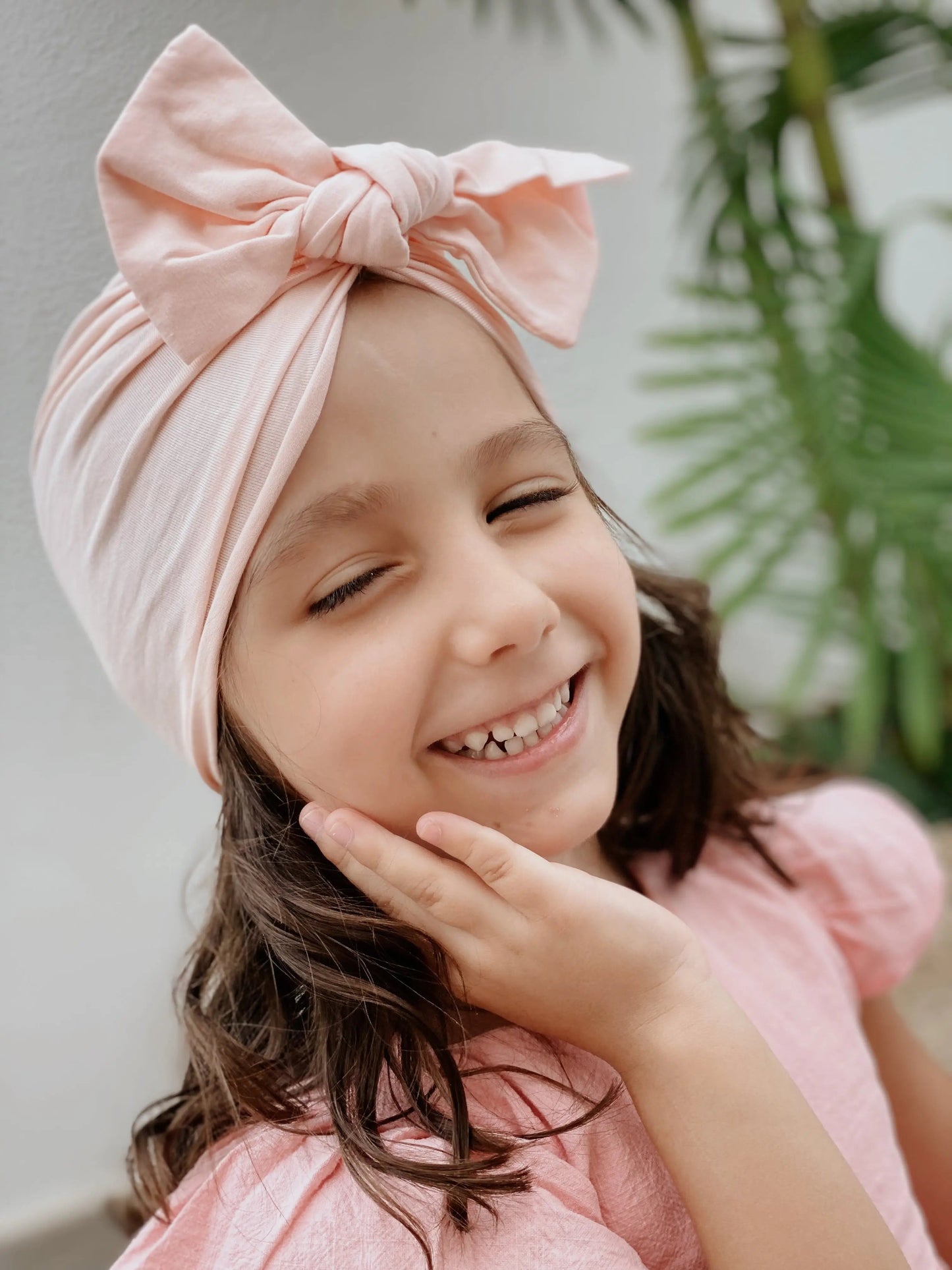 Turbante con Lazo Nenina & Co Rosa Claro