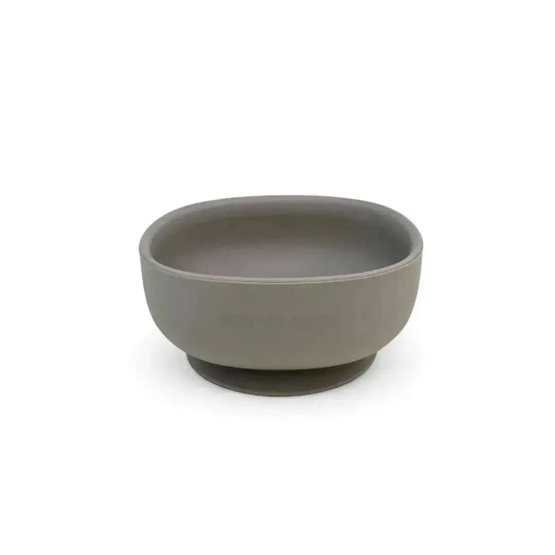 Kit Deluxe Babero + Vajilla BLW Gris 9 Piezas de Silicona orgánica con ventosas Nenina & Co