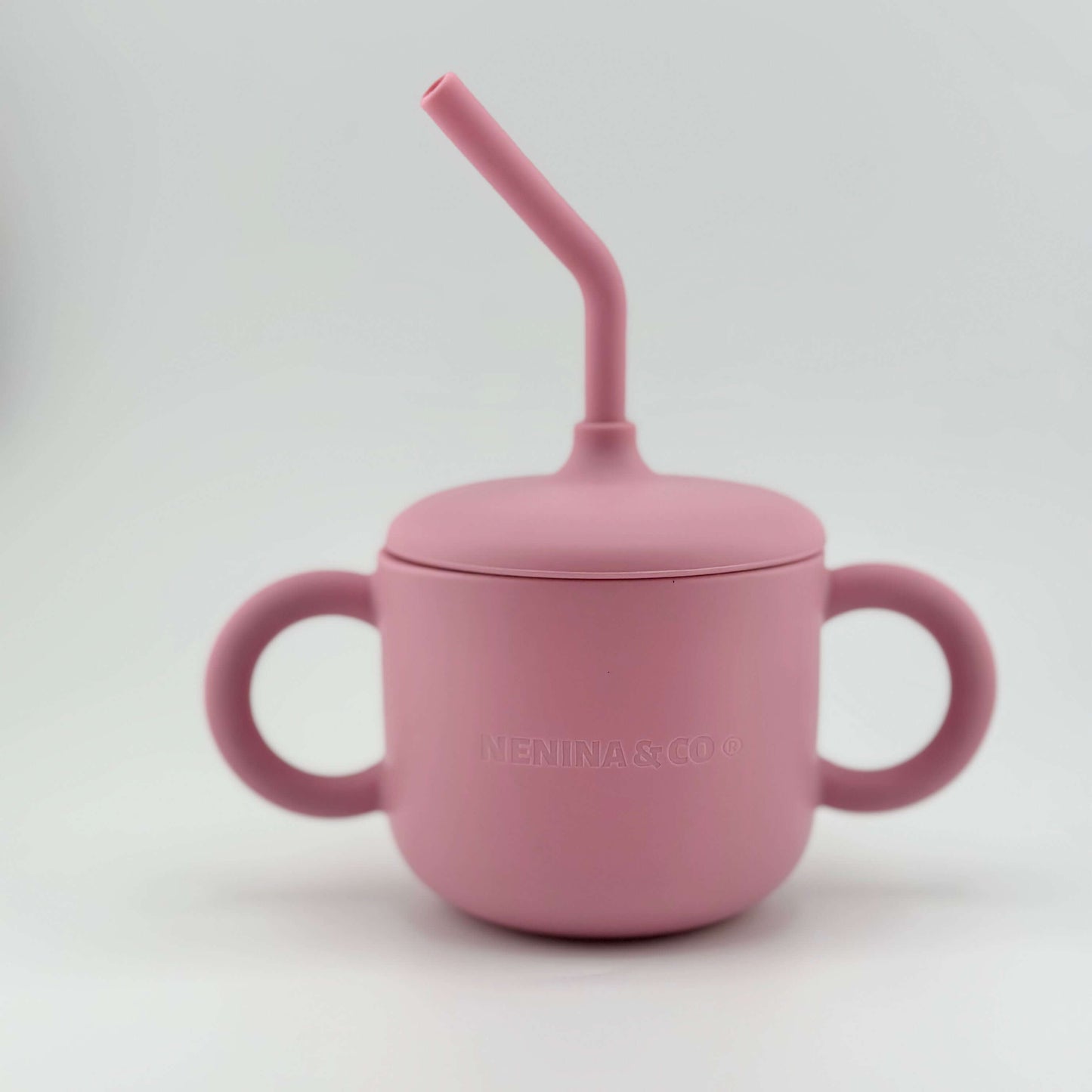 Kit Deluxe Vajilla + Babero BLW Pink 9 Piezas de Silicona orgánica con ventosas Nenina & Co