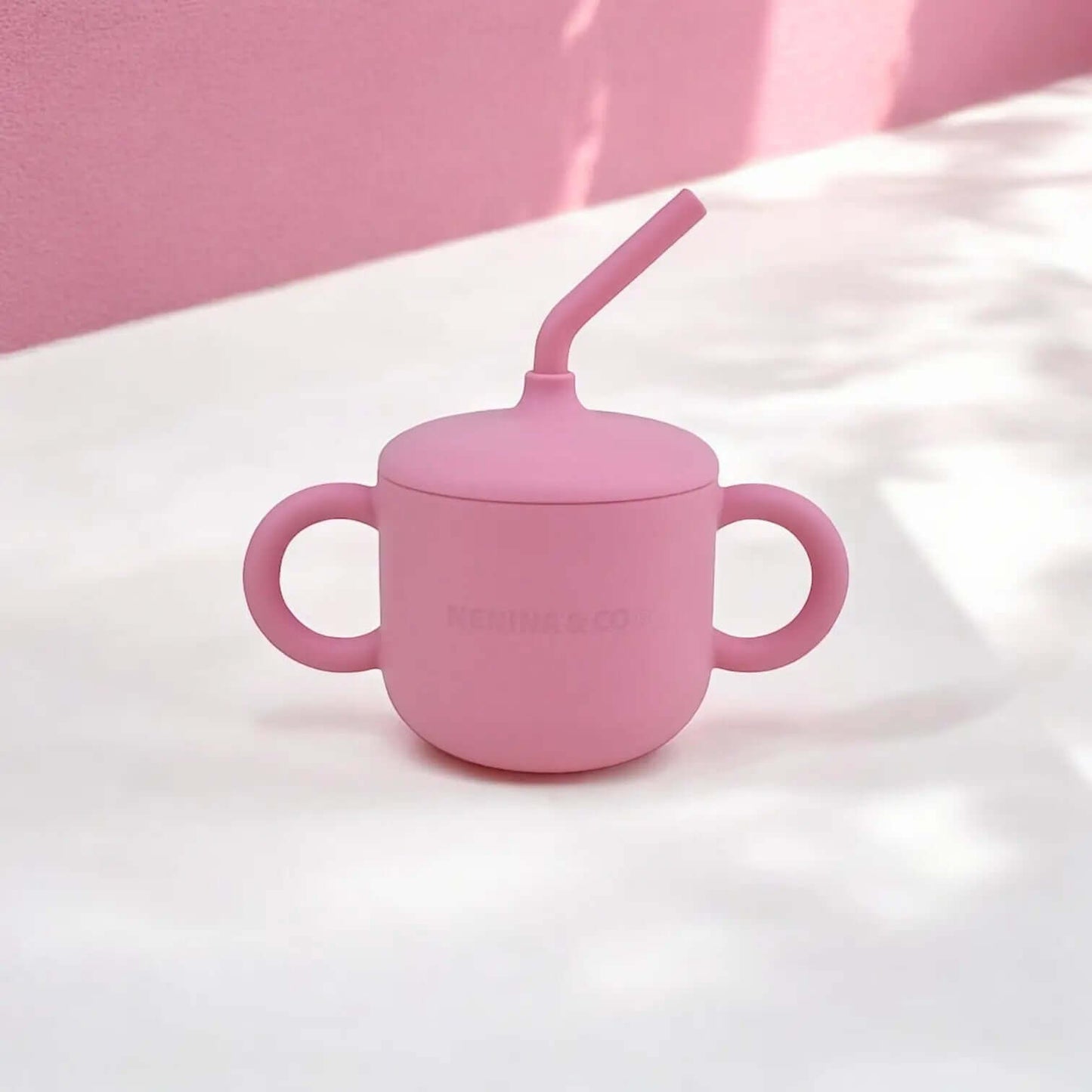 Kit Deluxe Vajilla + Babero BLW Pink 9 Piezas de Silicona orgánica con ventosas Nenina & Co