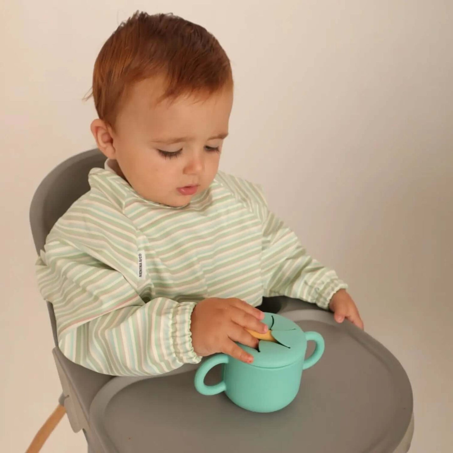 Vajilla BLW Turquesa 9 Piezas de Silicona orgánica con ventosas Nenina & Co