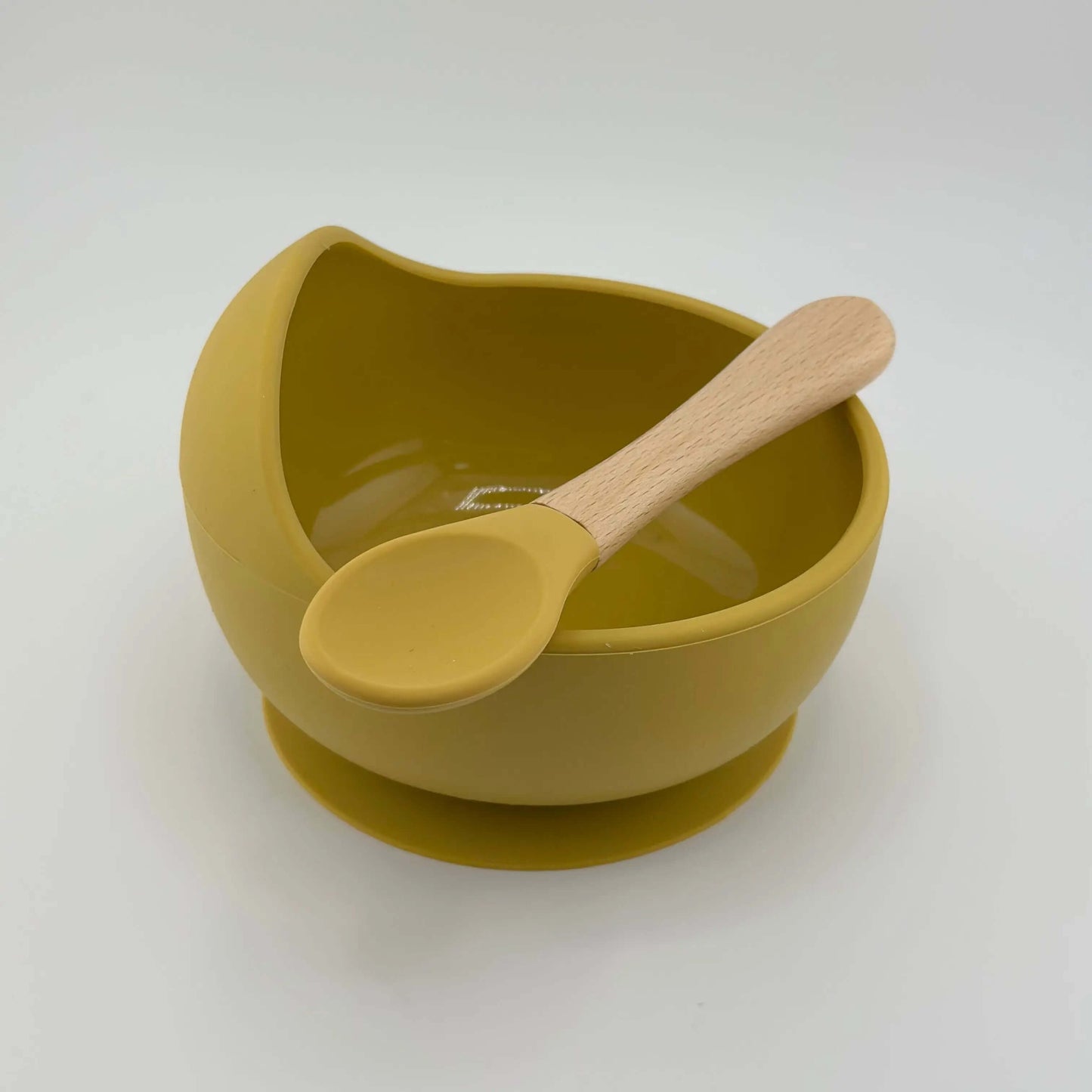 Vajilla Mango Bowl + Cuchara Silicona Organica y Bamboo Ecológico