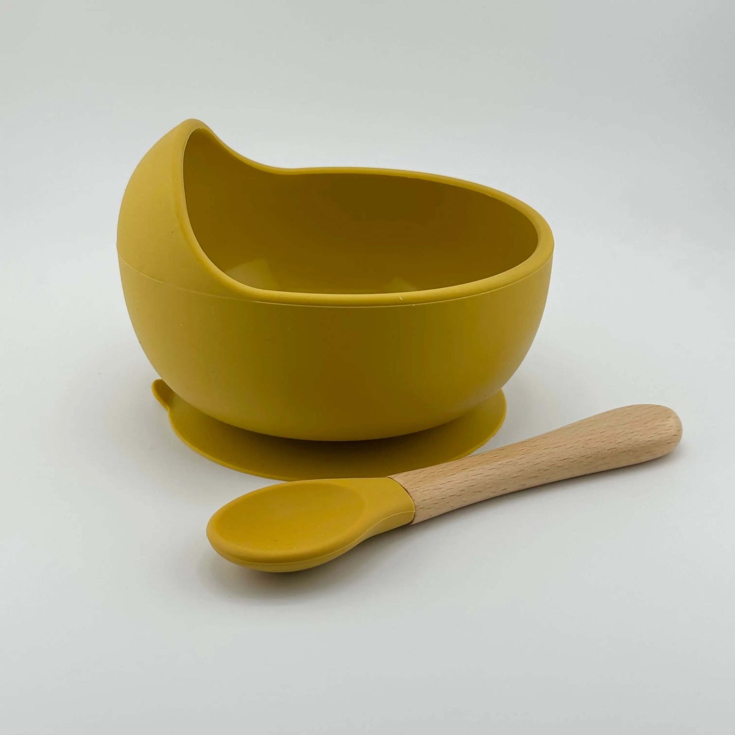 Vajilla Mango Bowl + Cuchara Silicona Organica y Bamboo Ecológico