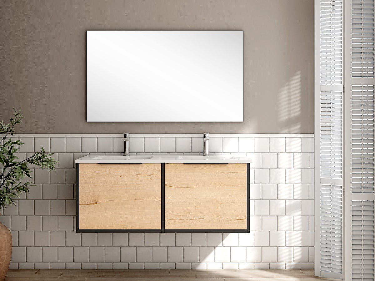 BATHME ONE Conjunto Mueble de Baño Completo 120 cm Negro