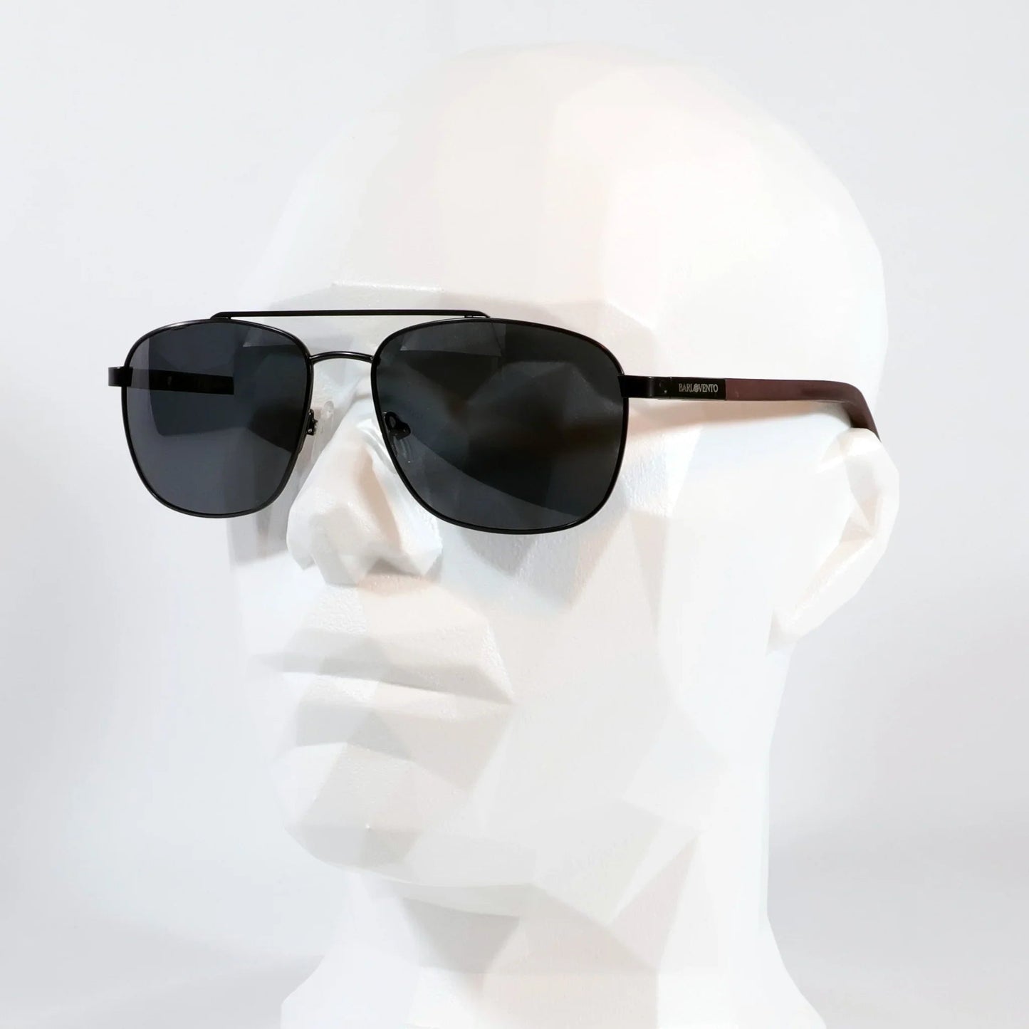 Gafas de sol Almadraba - Vista frontal detallada con patillas de madera natural