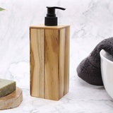 Dispensador de jabón de madera de teca natural - Cuadrado