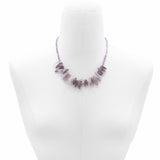 Collar de gemas de piedra larga - Amatista