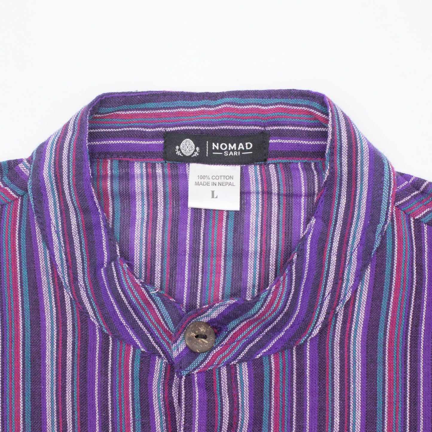 Nomad Sari Camisa de Abuelo - Negro Púrpura - Grande