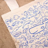 Bolsas de Algodón Grande - 38x42cm - Vida Marina - 280g