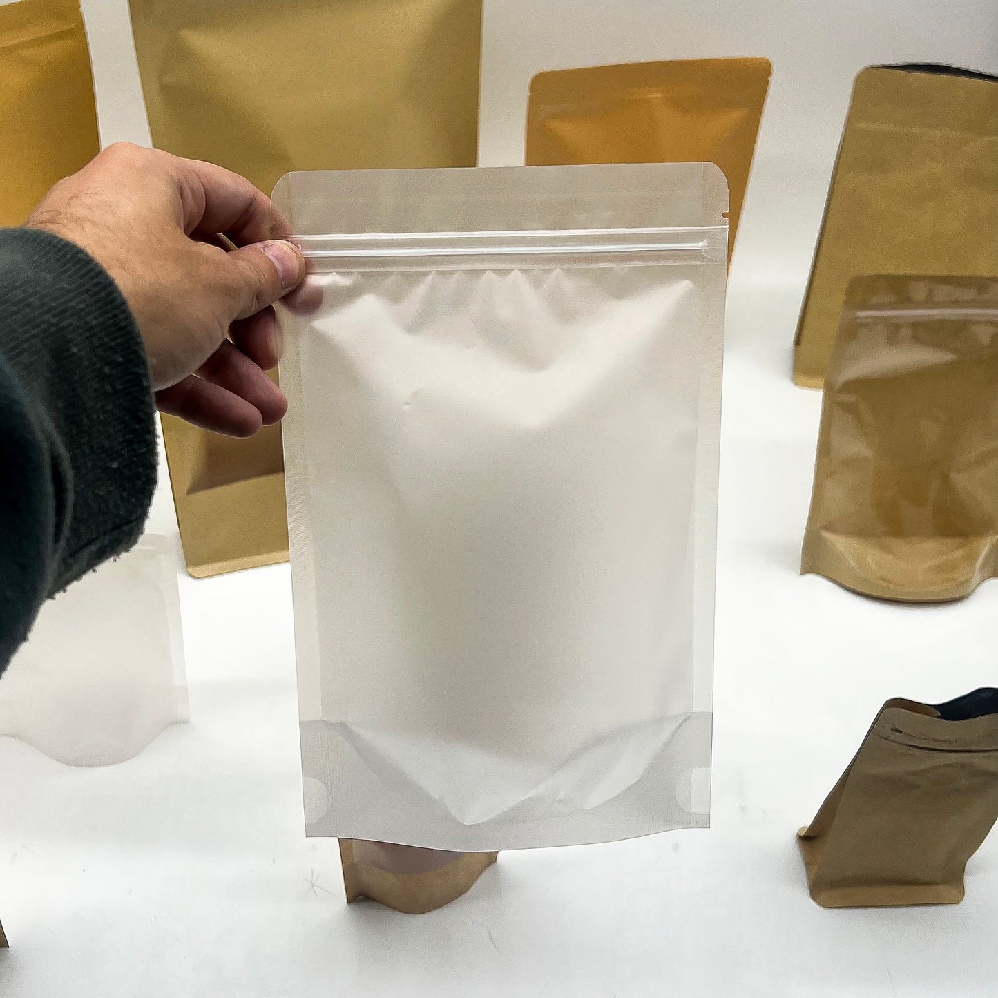 10x Bolsa grande totalmente opaca - 15x22cm