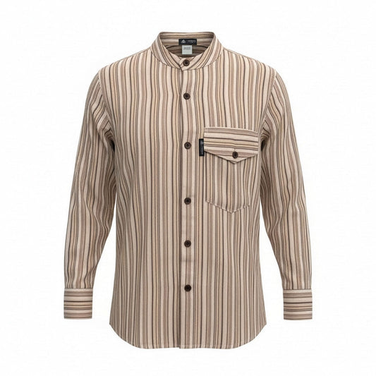Nomad Sari Camisa de abuelo - Marrón beige - Mediano