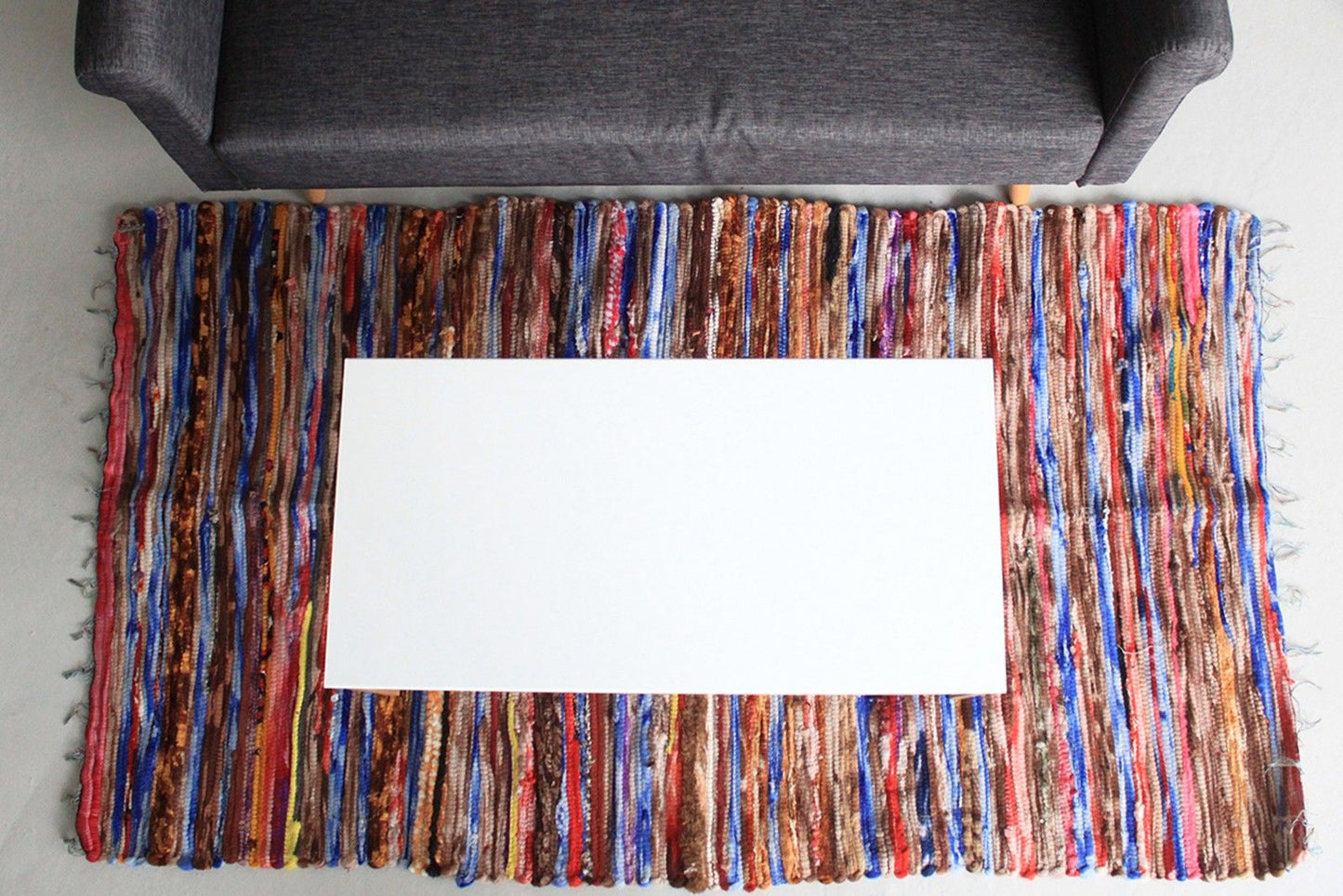 Alfombra grande de trapo - 105x185cm